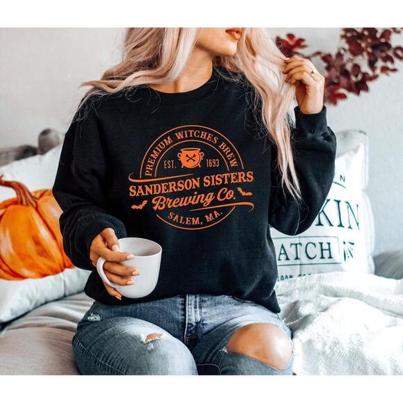 Memoriesrus E Other - Sanderson Sister Brewing Co Funny Halloween Holiday Graphic Cozy Sweatshirt